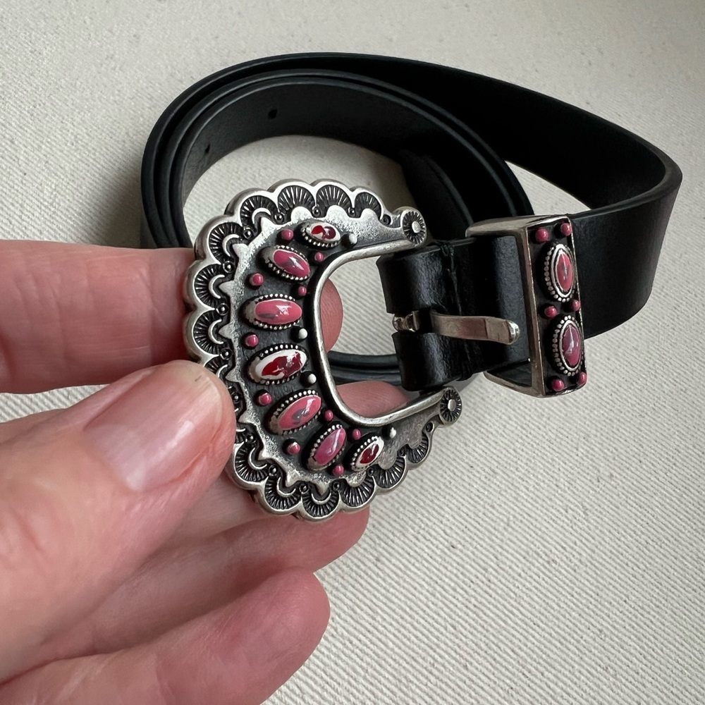 Isabel Marant Temoia Shell Buckle Leather Belt size 90 - Picture 8 of 8